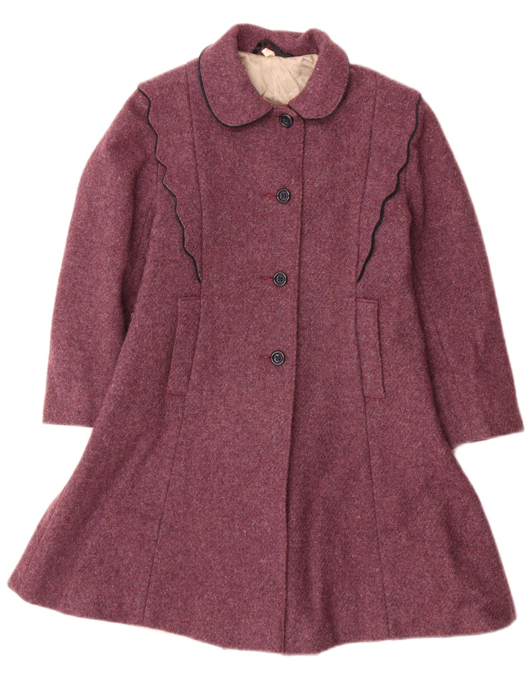 Vintage Girls Princess Coat 5-6 Years Purple Wool