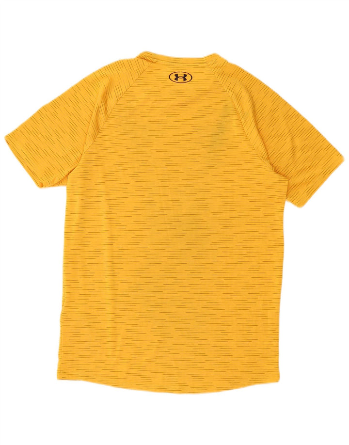Under Armour Herre T-Shirt Top Lille Gul Stribet Polyester
