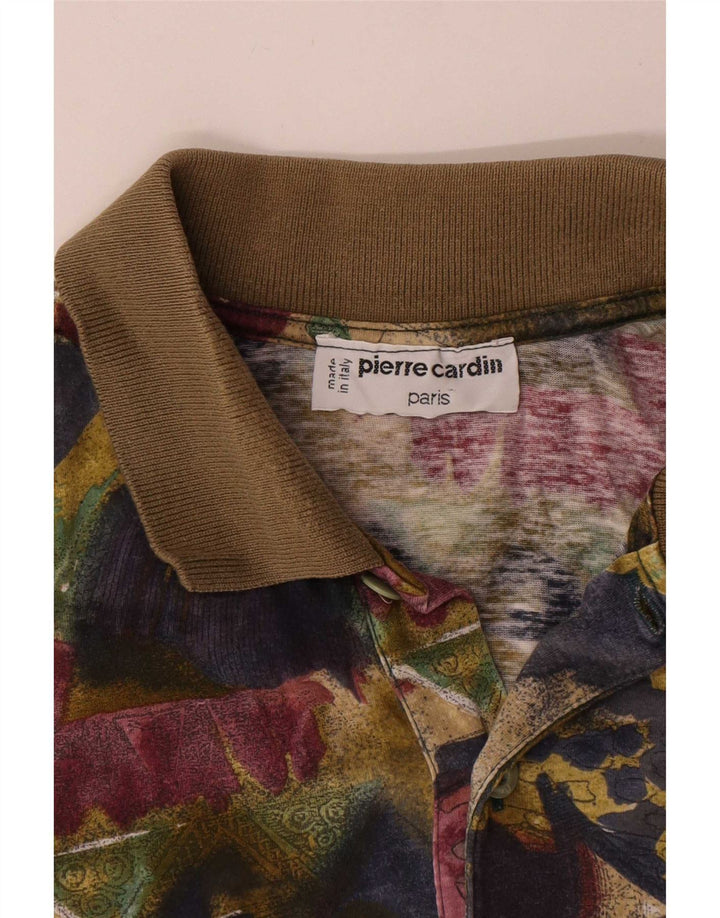 Pierre Cardin Herre grafisk poloshirt Medium flerfarvet geometrisk bomuld