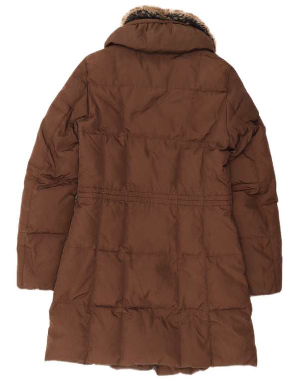 Geox polstret frakke til kvinder UK 8 Lille brun polyester