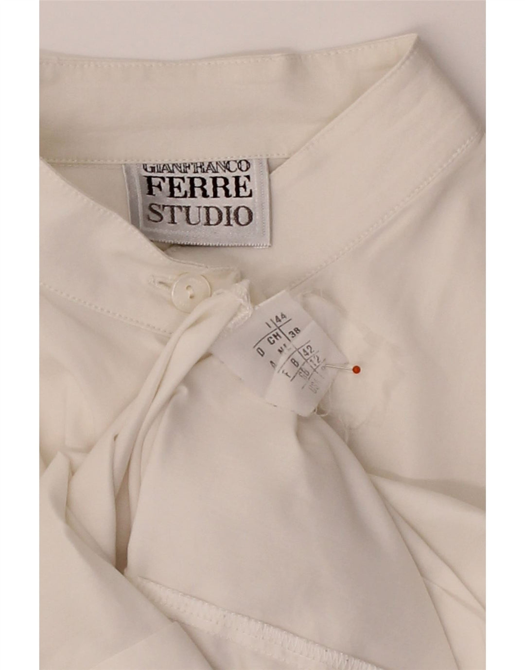GIANFRANCO FERRE Womens Shirt UK 12 Medium White Cotton Vintage Gianfranco Ferre and Second-Hand Gianfranco Ferre from Messina Hembry 