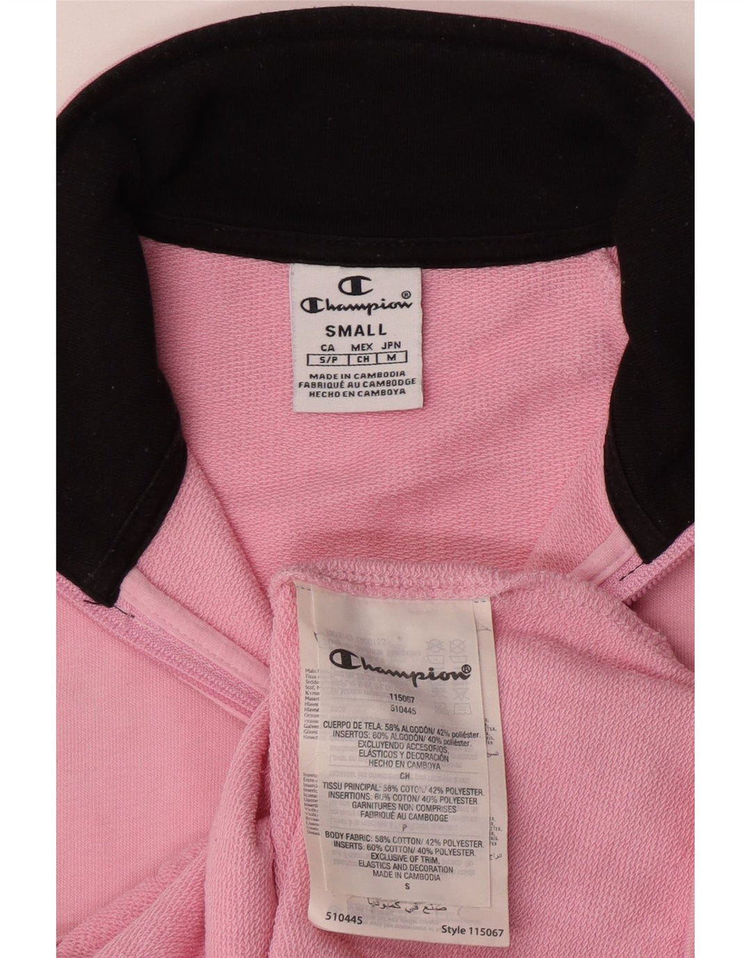 Champion Dame træningsdragt Topjakke UK 10 Small Pink Bomuld