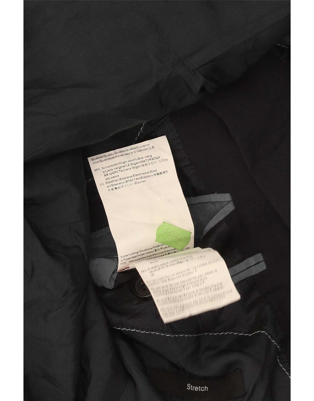 Hugo Boss Herre 2-knaps blazerjakke EU 54 2XL Navy Blue Virgin Wool