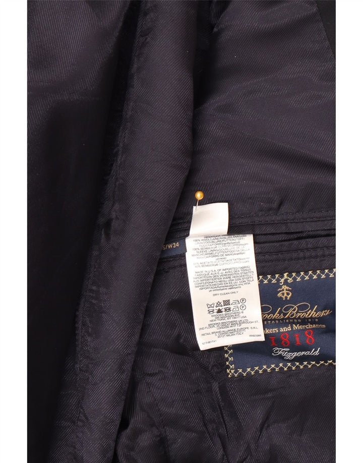 Brooks Brothers Herre 2-knaps blazerjakke UK 40 Stor marineblå uld