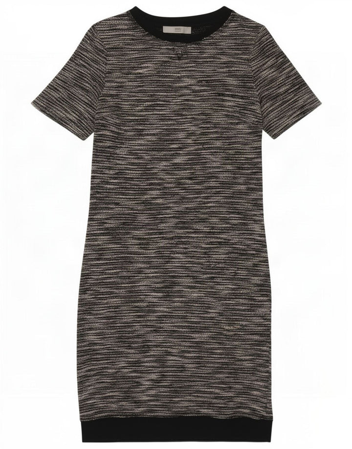 Marks & Spencer Womens Sheath Dress UK 8 Small Beige Flecked Polyester