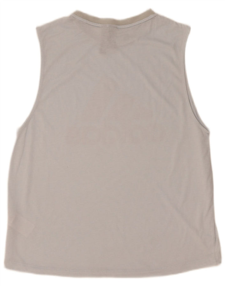 Adidas Dame Grafisk Vest Top UK 12/14 Medium Blue Polyester