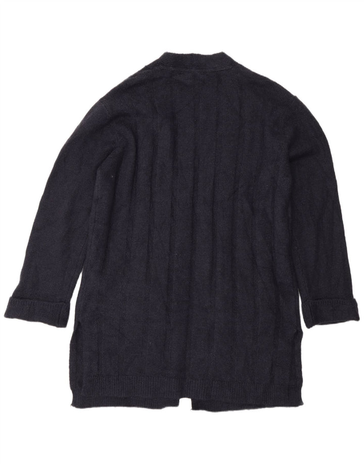 Marks & Spencer Dame Longline Cardigan Sweater UK 14 Medium Navy Blue