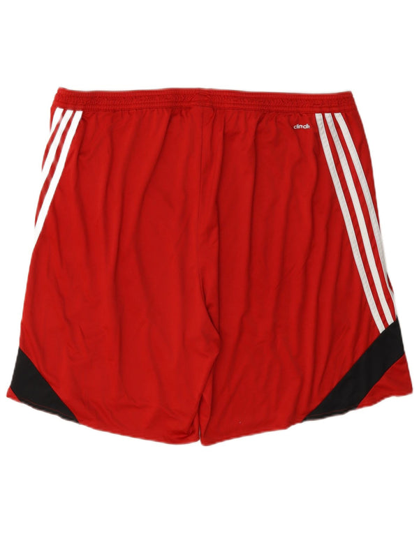 Adidas Herre Climalite Sport Shorts 2XL Rød Colourblock Polyester