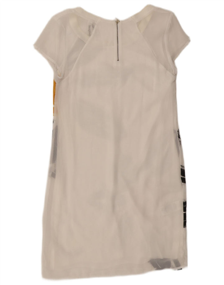 Desigual Womens Sheath Dress UK 12 Medium White Floral Viscose