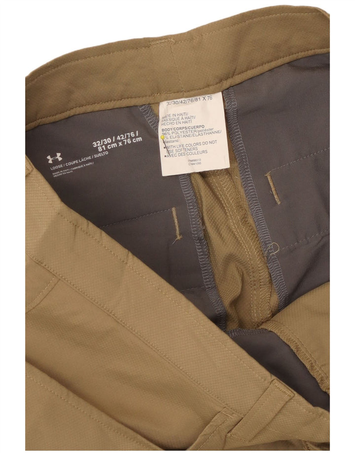 Under Armour Straight Casual Bukser til mænd W32 L30 Beige Polyester