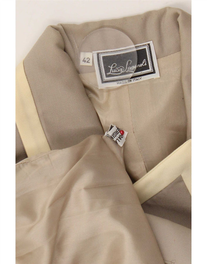 Luisa Spagnoli Dame Dobbeltradet Blazer Jacket IT 42 Medium Beige