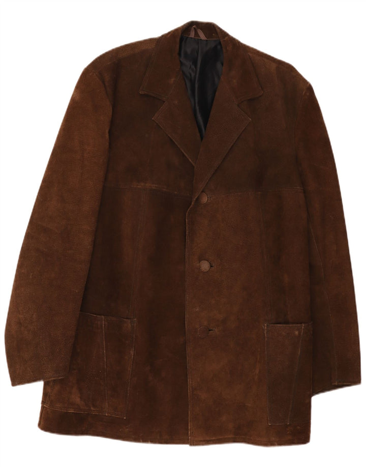 Vintage herre 3 knap ruskind blazer jakke UK 40 Large Brown