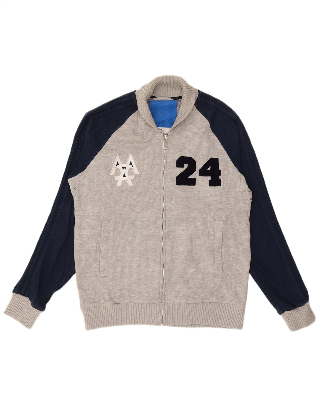 ADIDAS Grafisk træningsdragt topjakke til mænd Stor grå farveblok bomuld