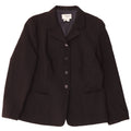 Zara Dame 4-knaps blazerjakke EU 44 XL Sort Polyester