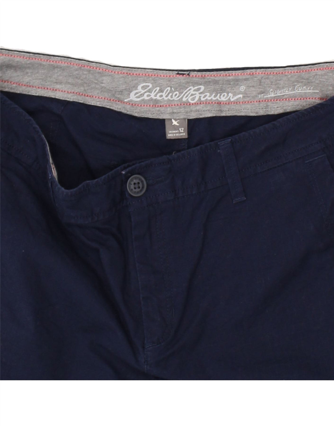 EDDIE BAUER Womens Cargo Shorts US 12 Large W34 Navy Blue Cotton Vintage Eddie Bauer and Second-Hand Eddie Bauer from Messina Hembry 