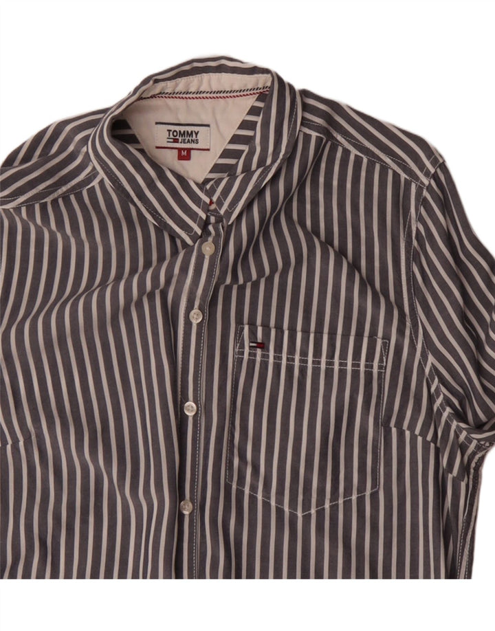 Tommy Hilfiger Dameskjorte UK 14 Medium Grå Stribet Bomuld
