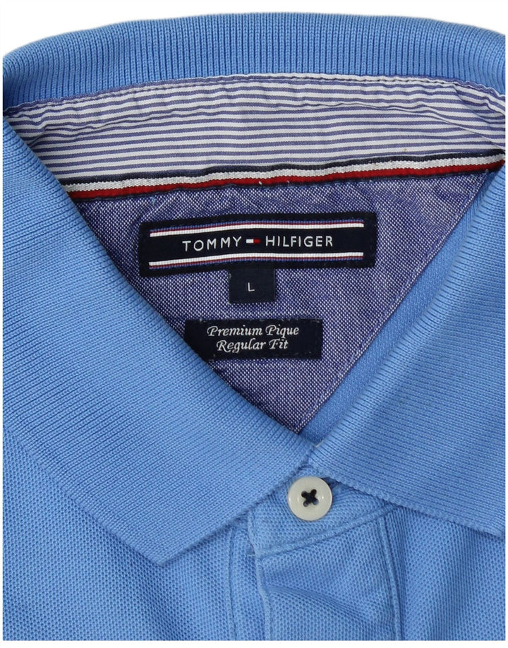 TOMMY HILFIGER Herre Regular Fit Polo Shirt Large Blue