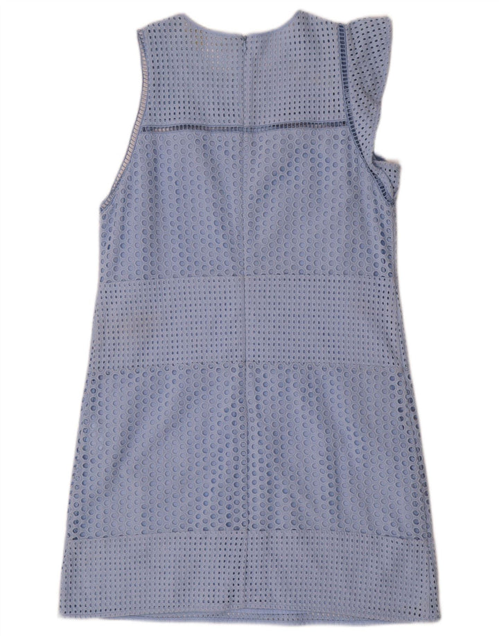 Michael Kors Dame A-Line Kjole UK 12 Medium Blue Bomuld