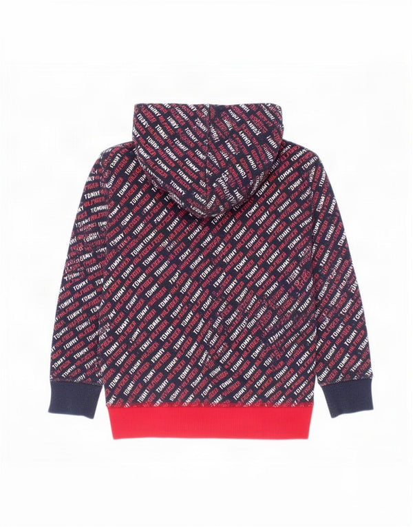 Tommy Hilfiger Grafisk hættetrøje til drenge 2-3 år Rød Colourblock Bomuld