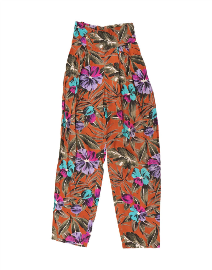 Vintage haremsbukser til kvinder W25 L29 flerfarvet blomster