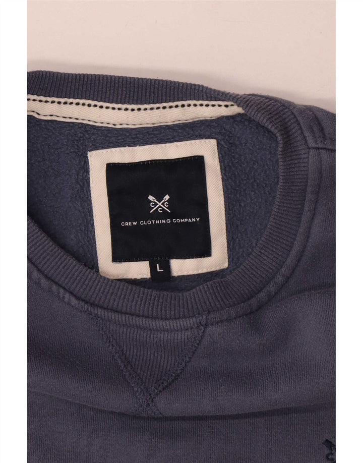 Crew Clothing Herre Sweatshirt Jumper Stor Blå Bomuld