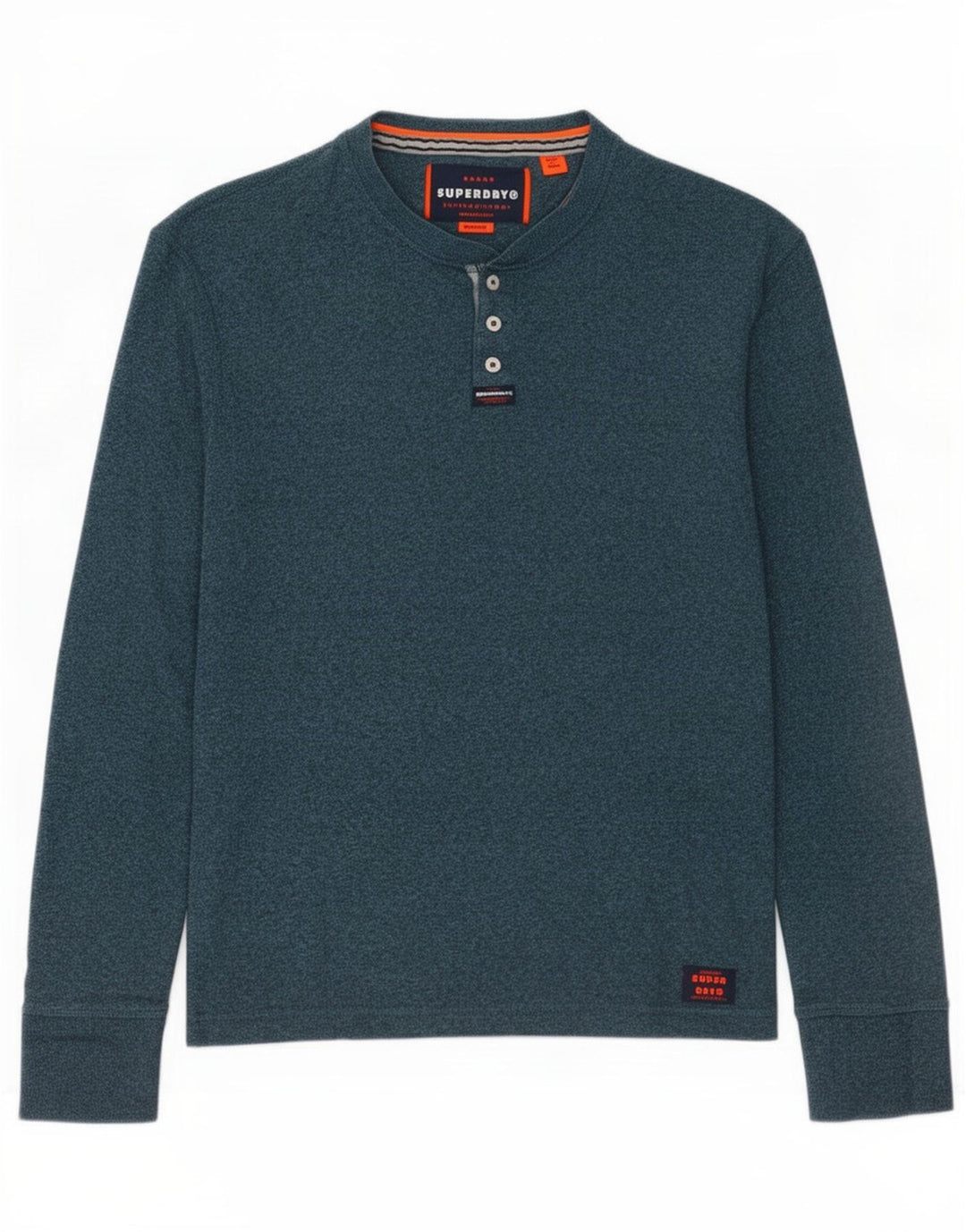 Superdry Herre Top Langærmet Medium Grøn Flecked Bomuld