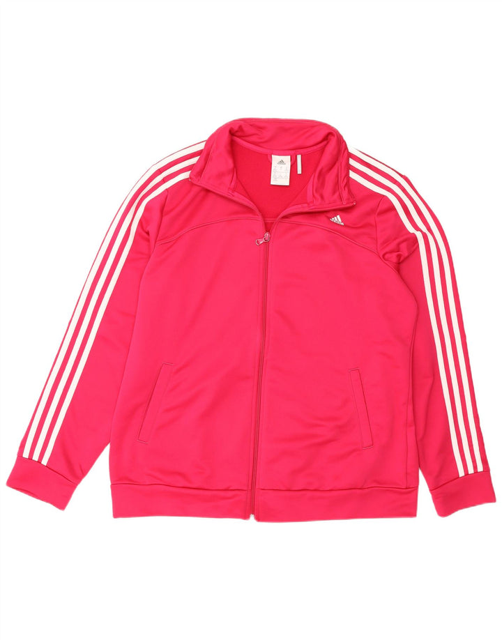 Adidas Womens Climalite træningsdragt Topjakke UK 20/22 XL Pink Polyester