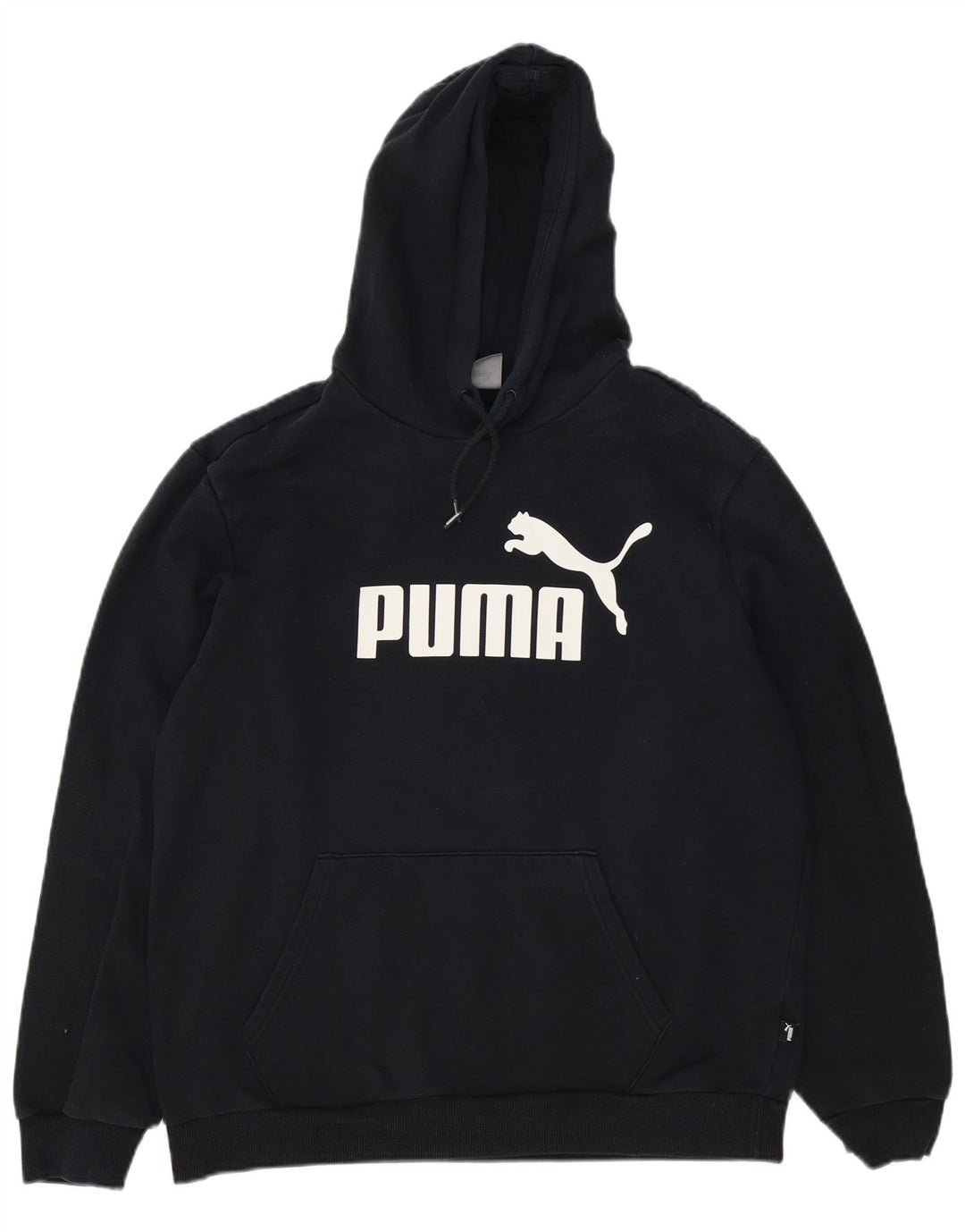 Puma Grafisk hættetrøje til mænd, stor sort bomuld