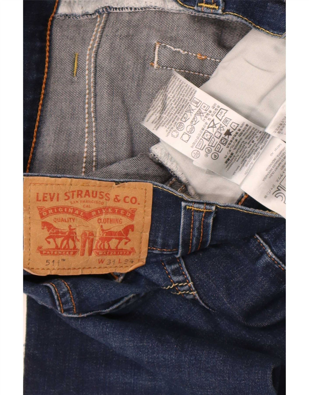Levi's Dame 511 Slim Jeans W31 L28 Marineblå Bomuld