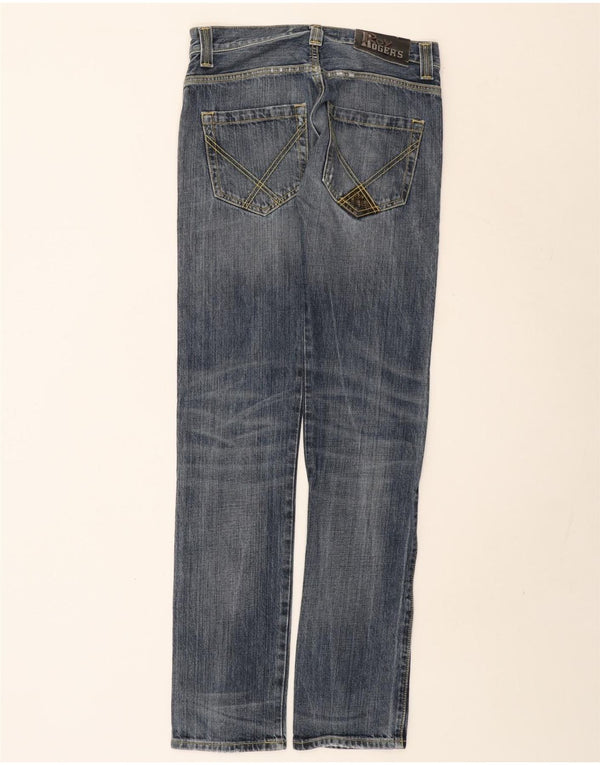 Roy Rogers Herre Distressed Straight Jeans W30 L35 Blå Bomuld