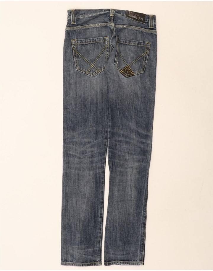 Roy Rogers Herre Distressed Straight Jeans W30 L35 Blå Bomuld