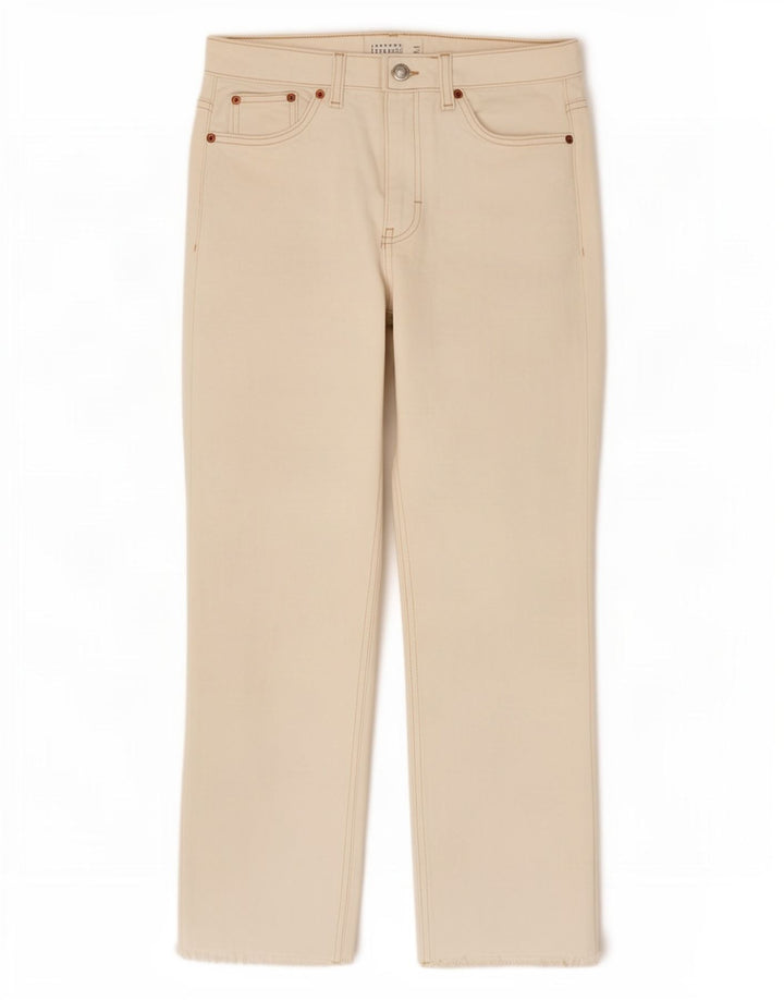 Topshop Dame Straight Jeans W30 L26 Hvid Bomuld