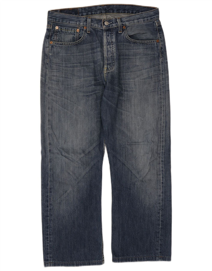 LEVI'S Herre 501 Straight Jeans W32 L26 Blå Bomuld