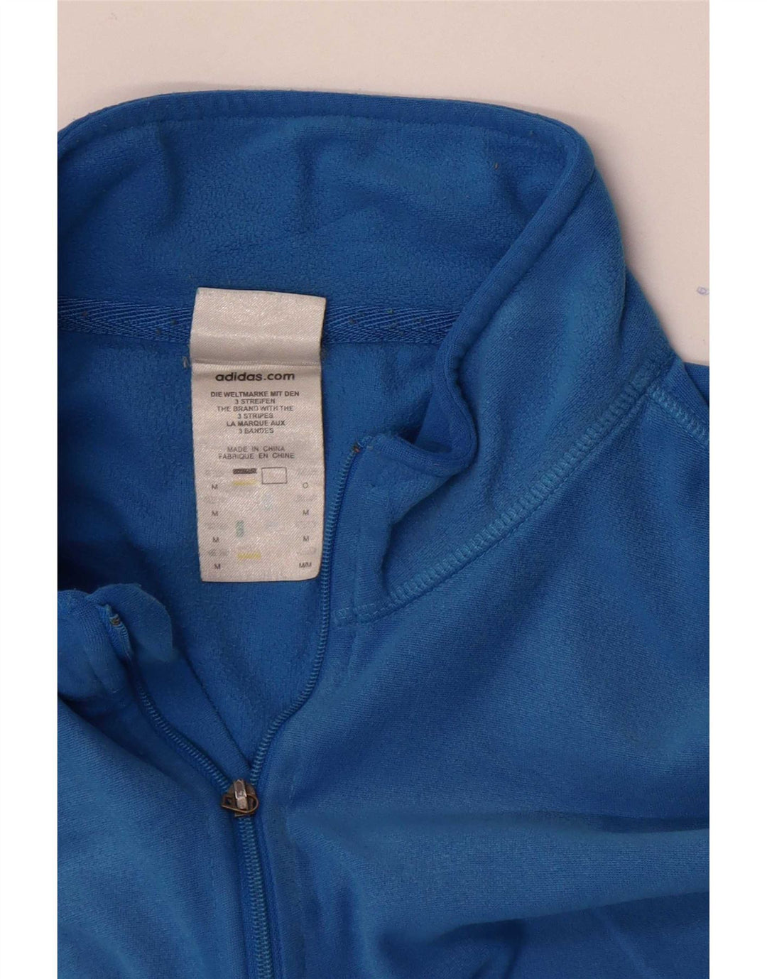 Adidas Dame Loose Fit Zip Neck Top Langærmet Medium Blue Polyester