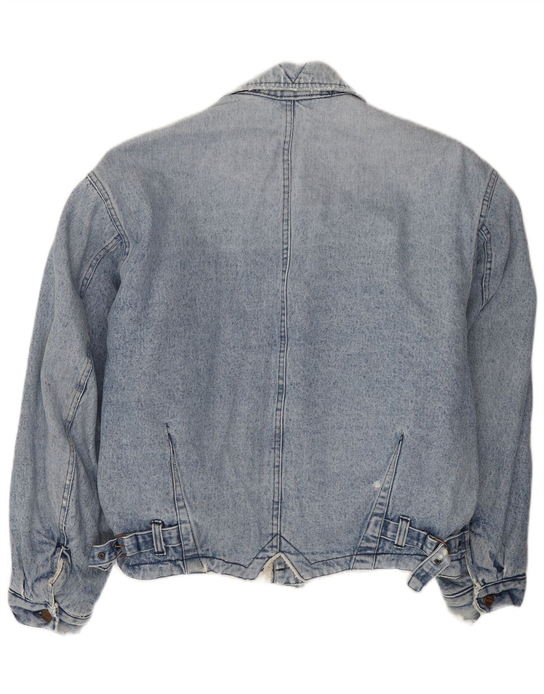 Sisley Herre Denim Sherpa Jacket UK 40 Large Blue Cotton