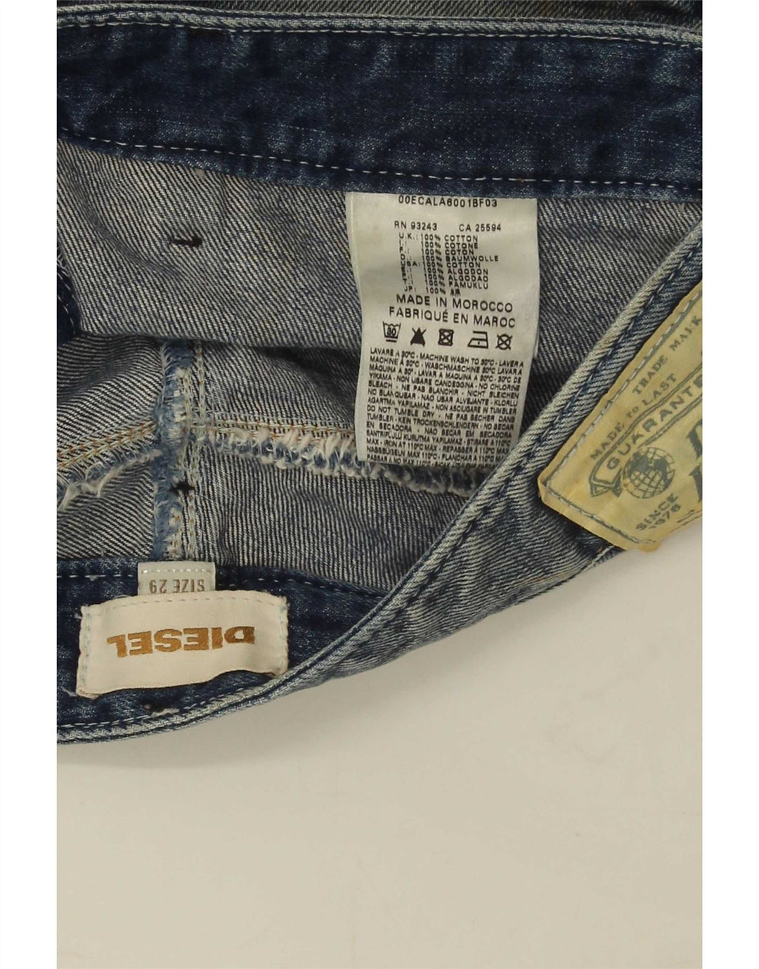 Diesel denimshorts til kvinder W29 Mellemblå bomuld