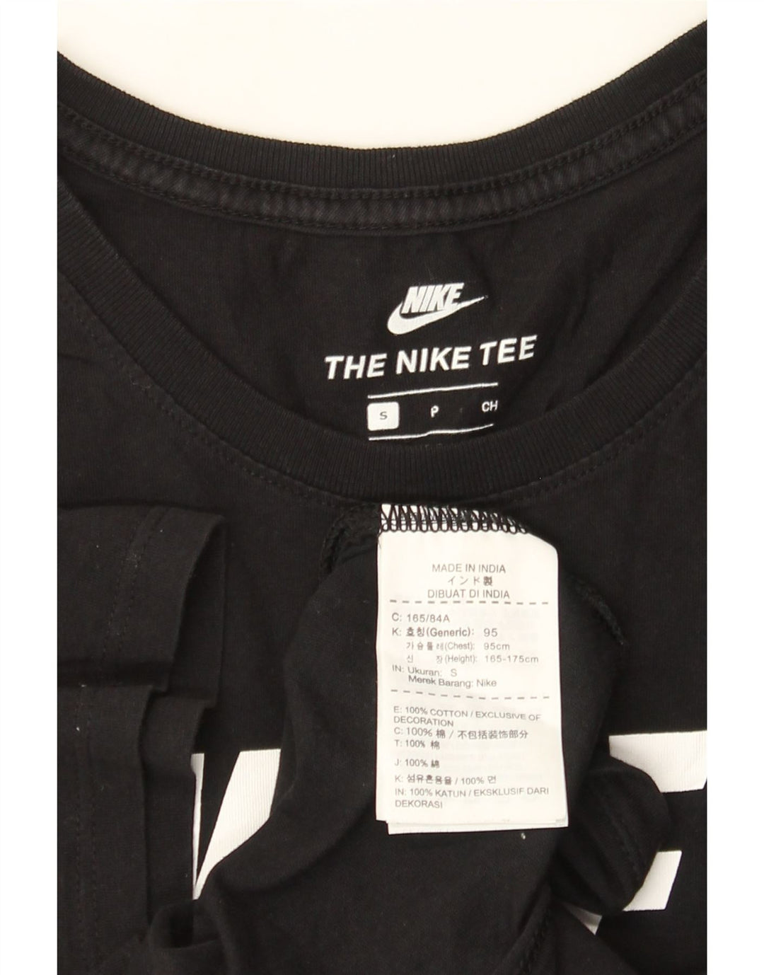 Nike grafisk t-shirt top til mænd, lille sort bomuld