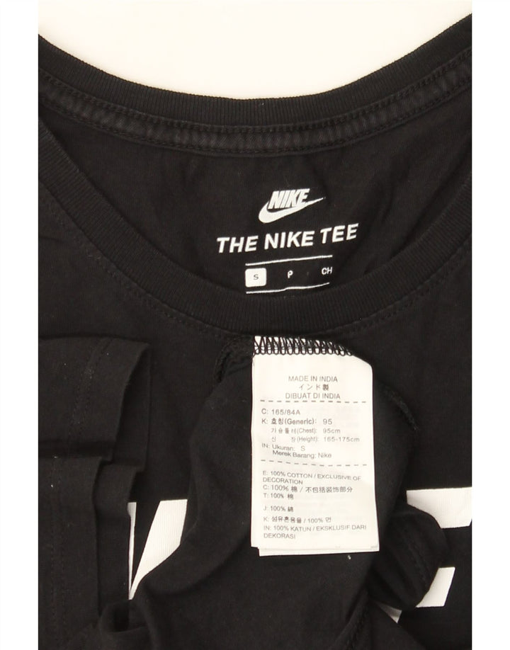 Nike grafisk t-shirt top til mænd, lille sort bomuld