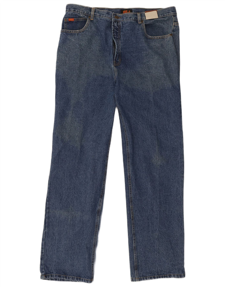Vintage Straight Jeans til mænd W38 L33 blå bomuld