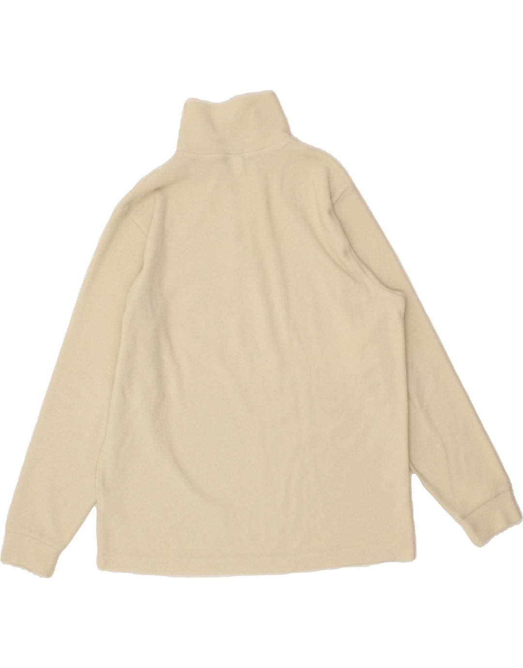 INVICTA Womens Zip Neck Fleece Jumper UK 16 Large Beige Polyester Vintage Invicta and Second-Hand Invicta from Messina Hembry 