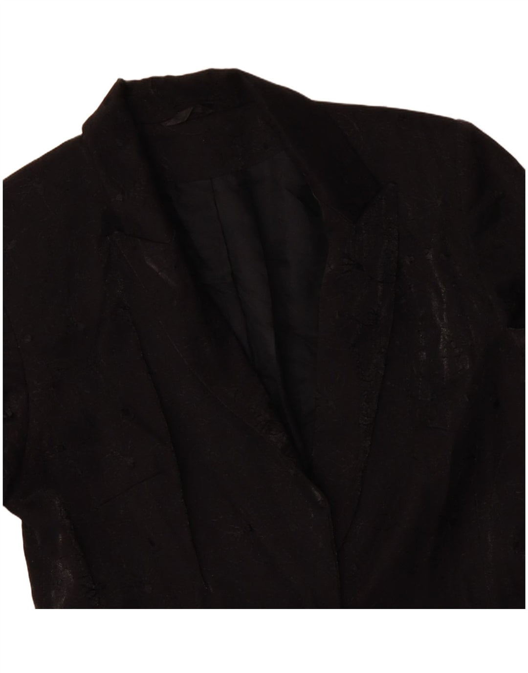 RICHARDS Dameoverfrakke UK 10 Small Black Floral Viscose