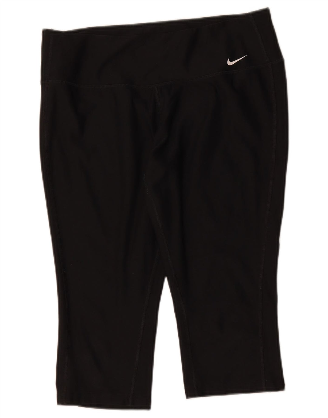 Nike Dame Dri Fit Capri Leggings UK 14 Large Black Polyester