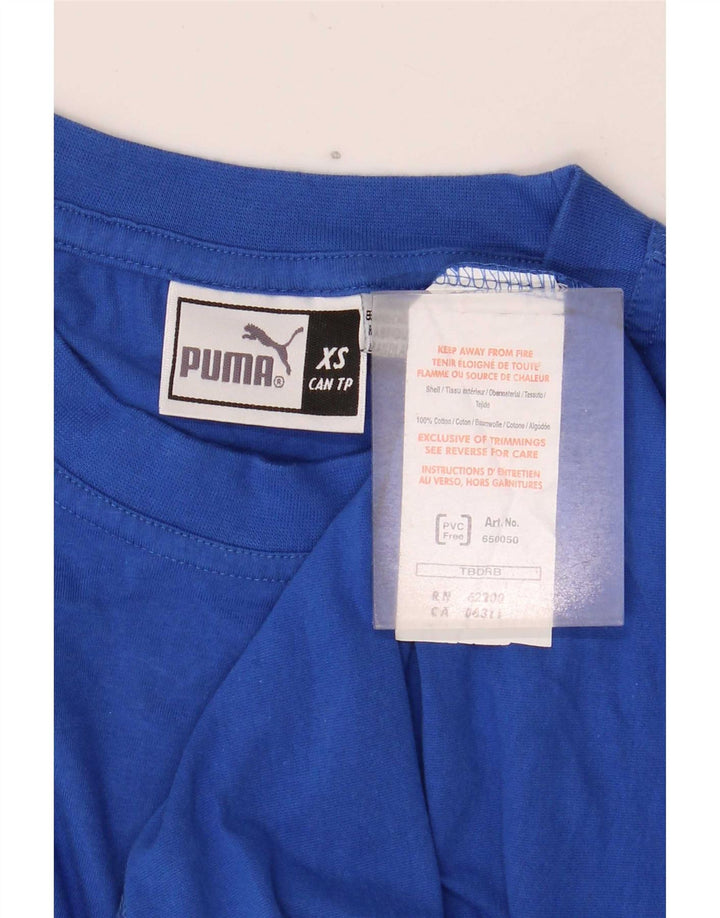 Puma Herre T-Shirt Top XS Blå Bomuld