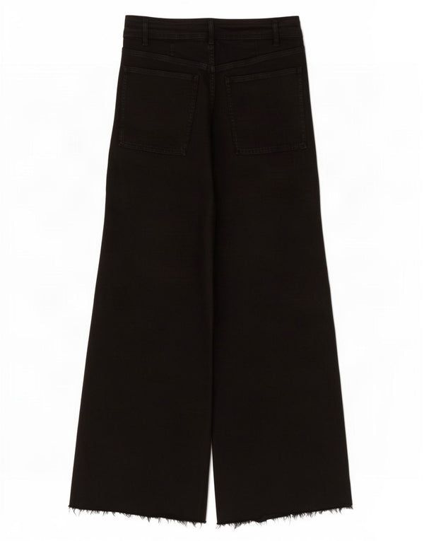 Zara Womens High Waist Wide Leg Jeans EU 44 XL W34 L29 Black
