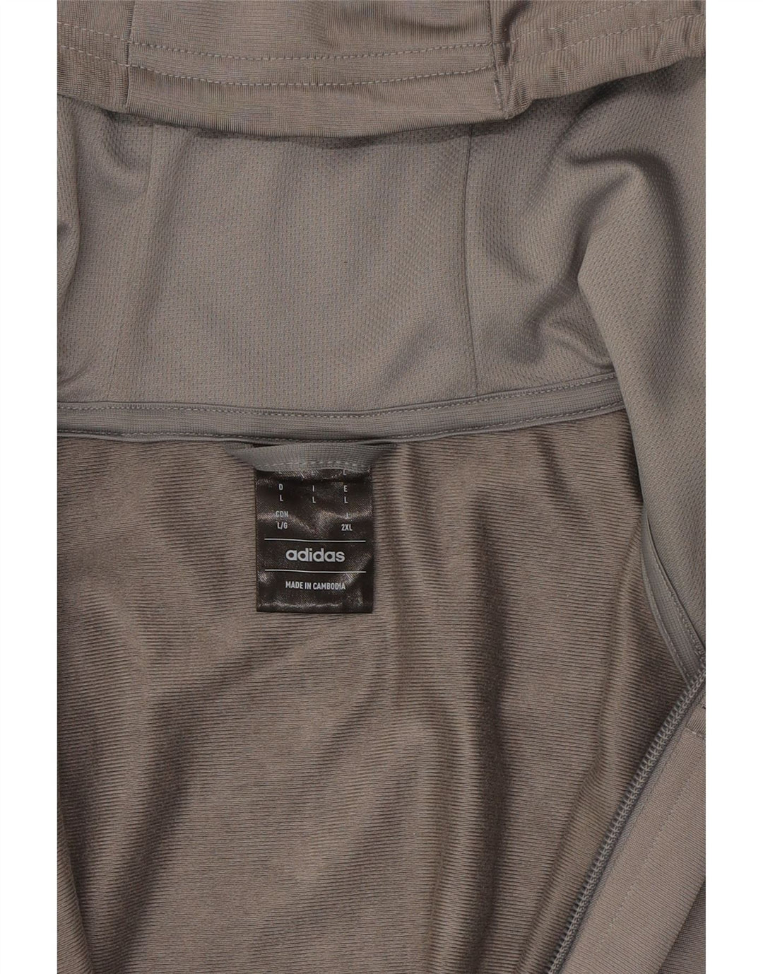 ADIDAS Mens Graphic Zip Hoodie Sweater Large Grey Polyester