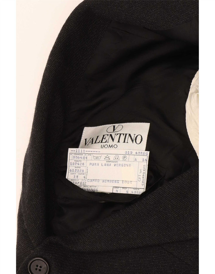 Valentino Herre 3-knaps blazerjakke IT 48 Medium Sort Virgin Wool
