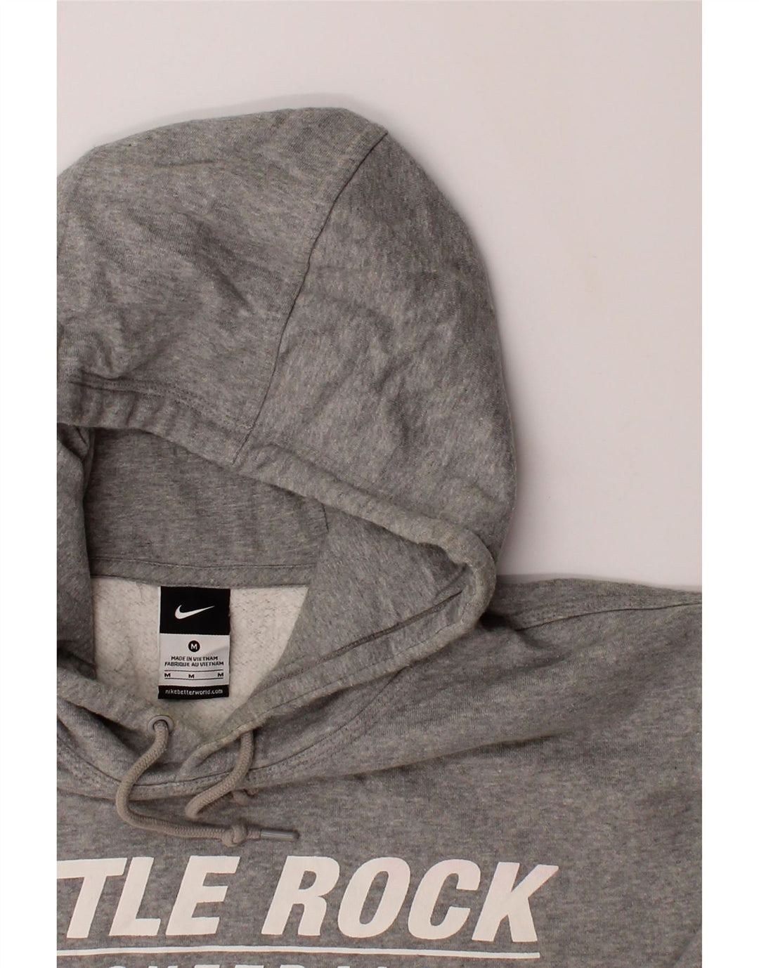 NIKE Mens Basketball Graphic Hoodie Jumper Medium Grey Cotton Vintage Nike and Second-Hand Nike from Messina Hembry 