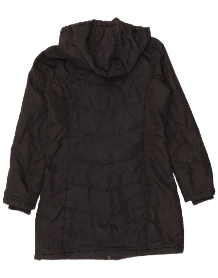 Kappa Dame Hætte Polstret Frakke UK 14 Medium Sort