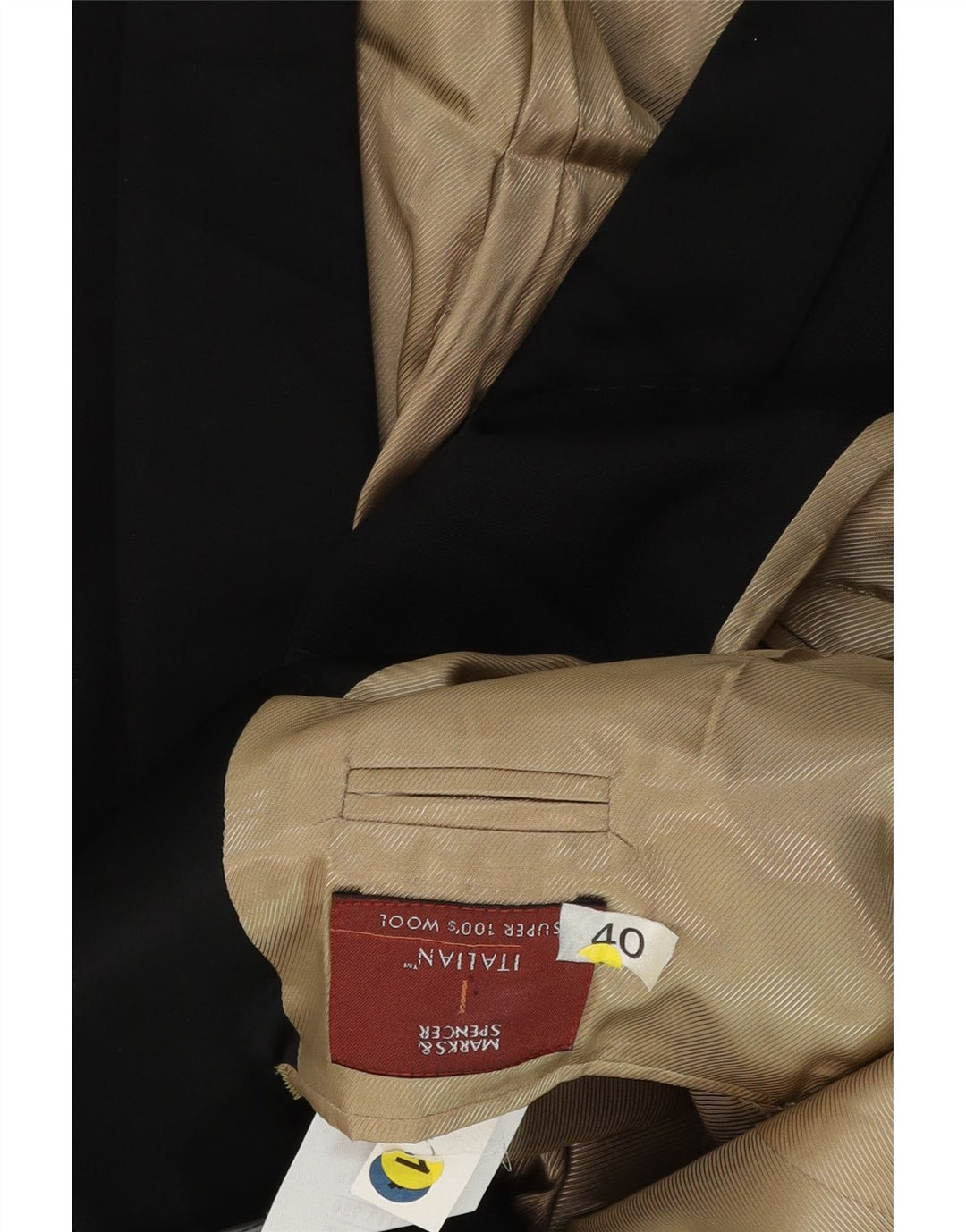 Marks & Spencer Herre 1-knap blazerjakke UK 40 Medium Sort Uld
