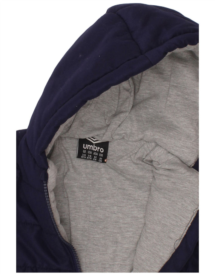 UMBRO Vatteret Jumpsuit med hætte til drenge 3-6 måneder Navyblå polyester